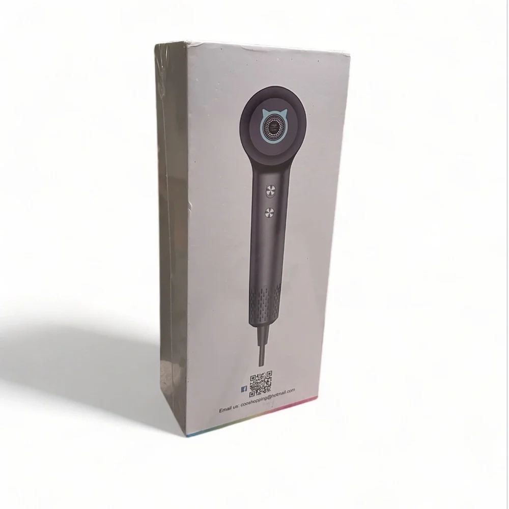 NEW! Plasma Hair Dryer (Positive+Negative Ionic) 1500W Dark Gray